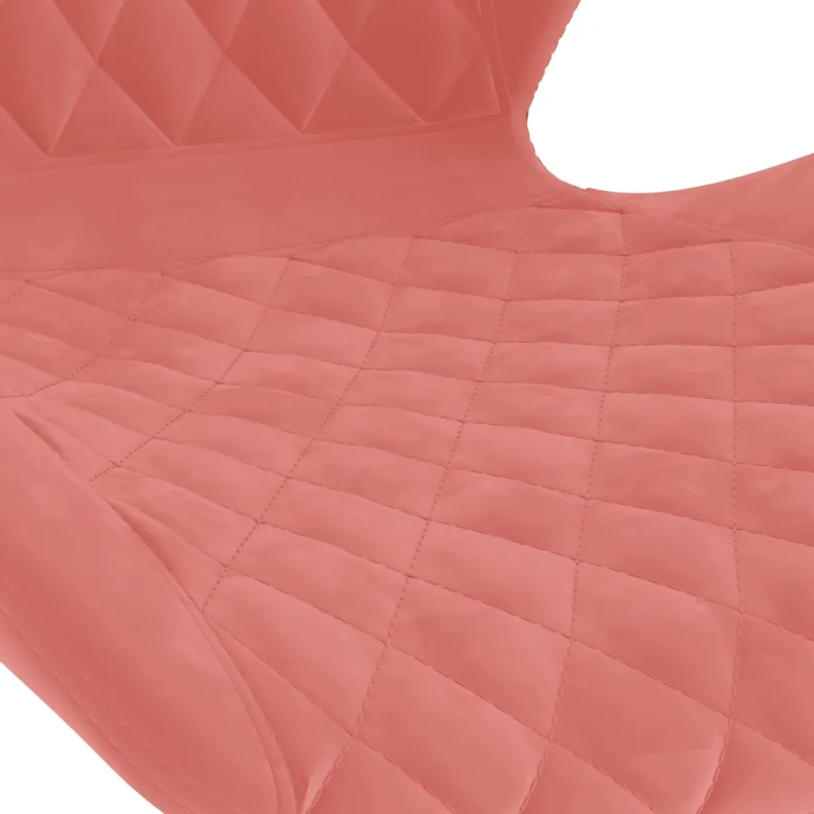 Tabourets de bar lot de 2 rose velours - 7