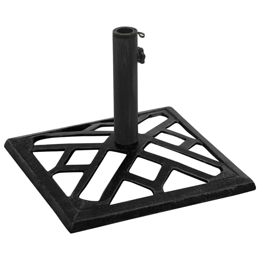 Socle de parasol Noir 44x44x31 cm Fonte - 2
