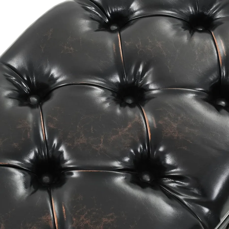 Banc de rangement 110 cm noir similicuir - 10