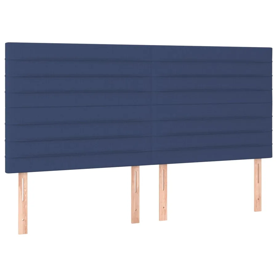Cadre de lit sans matelas bleu 200x200 cm tissu - 8