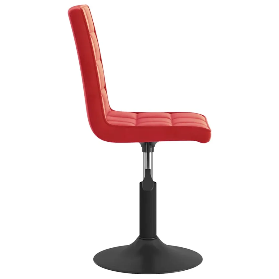 Chaises à manger pivotantes lot de 2 rouge bordeaux velours - 5