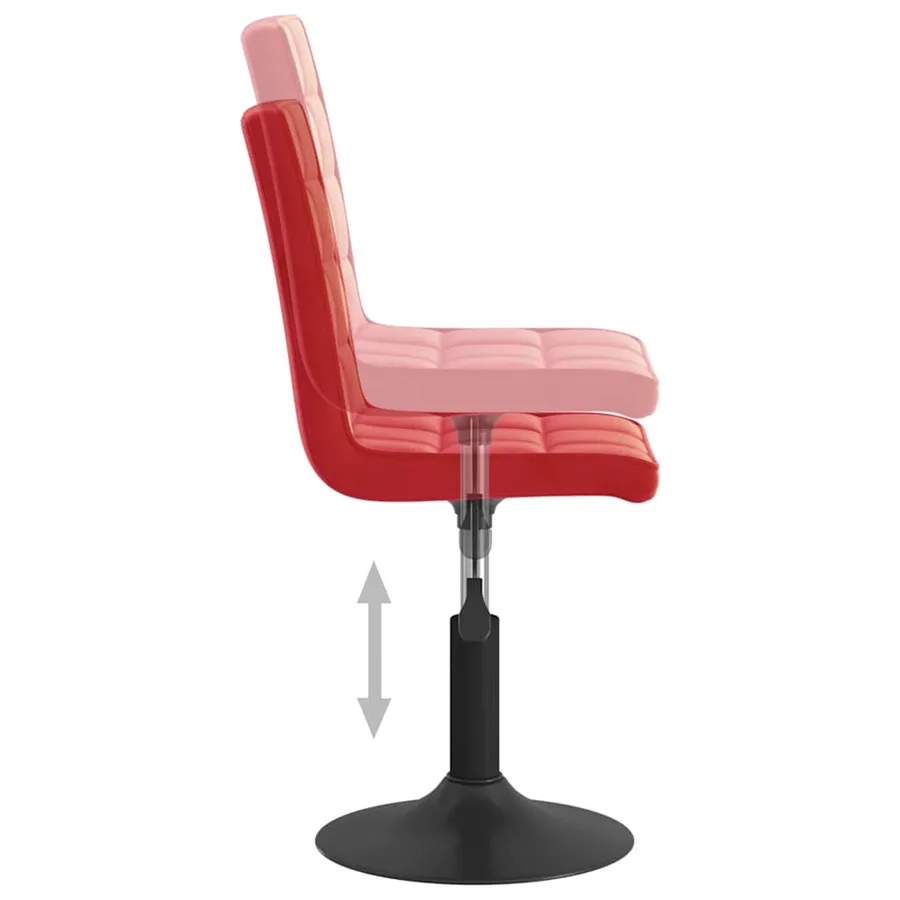 Chaises à manger pivotantes lot de 2 rouge bordeaux velours - 7