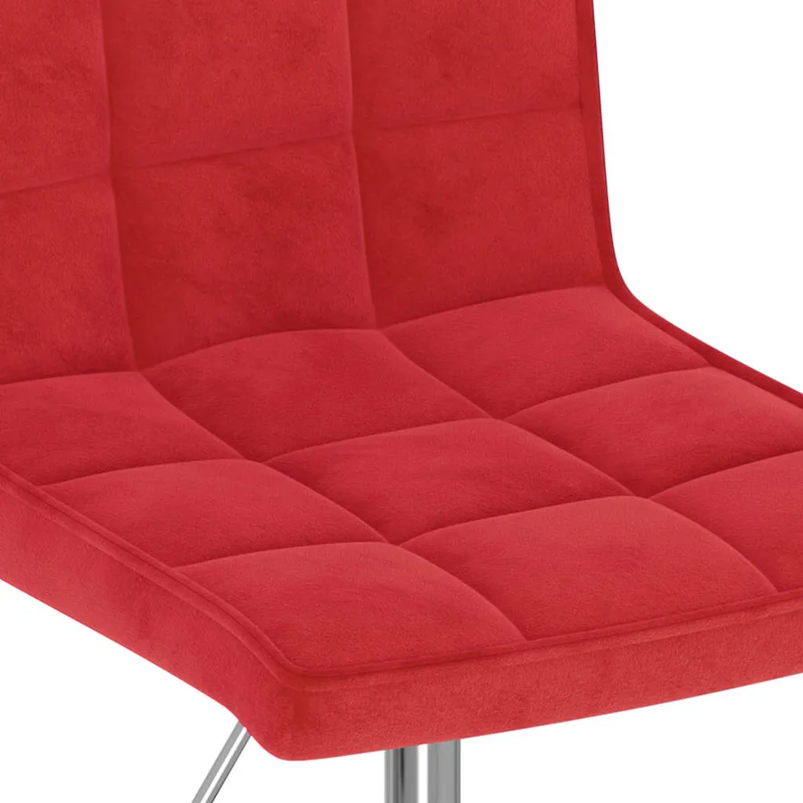 Chaises à manger pivotantes lot de 2 rouge bordeaux velours - 8