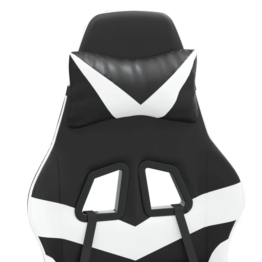 Chaise de jeu Noir et blanc Similicuir - 10
