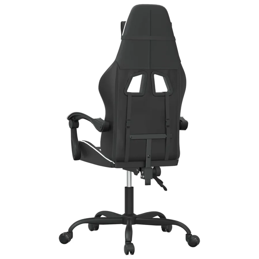 Chaise de jeu Noir et blanc Similicuir - 5