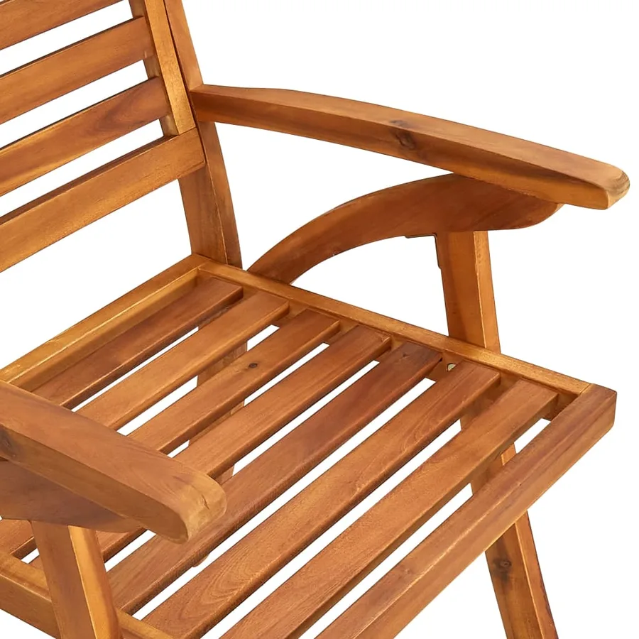 Ensemble de salle à manger de jardin 7 pièces 150 x 90 cm Bois d'acacia massif - 11