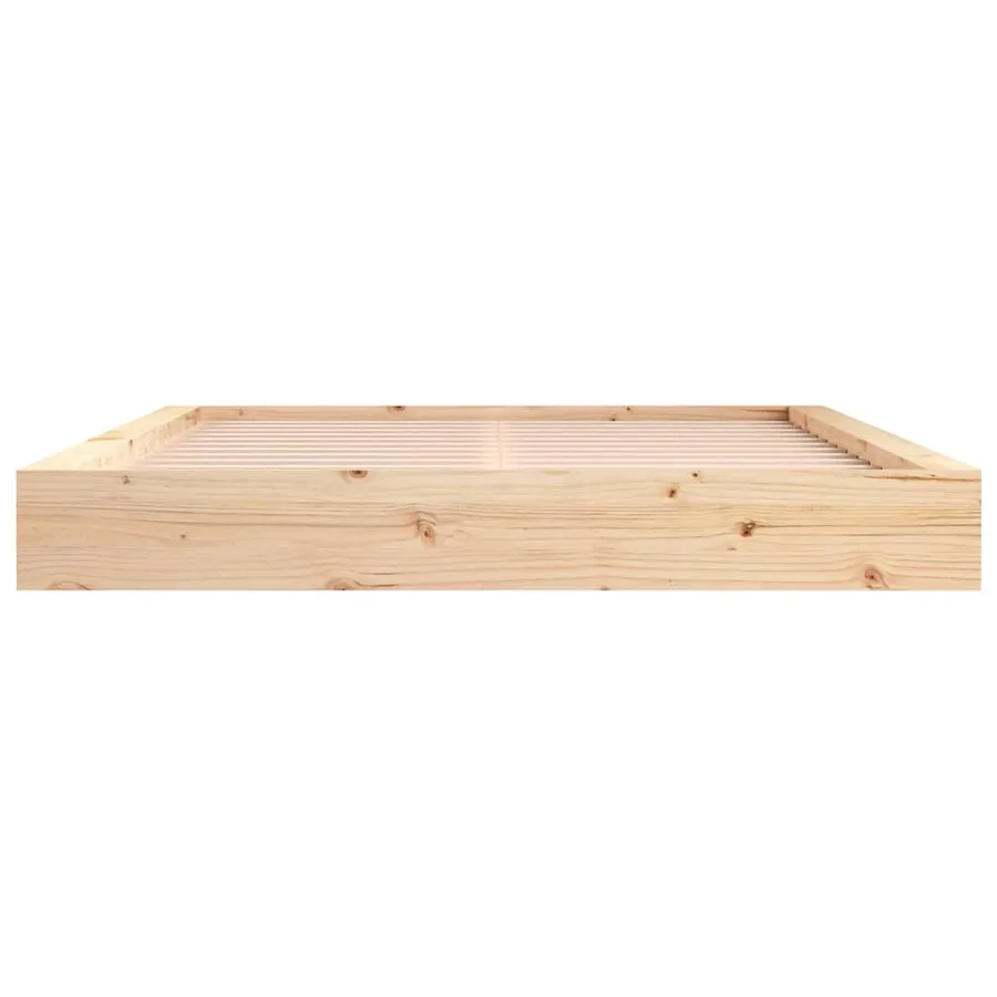Cadre de lit sans matelas 150x200 cm bois massif - 4