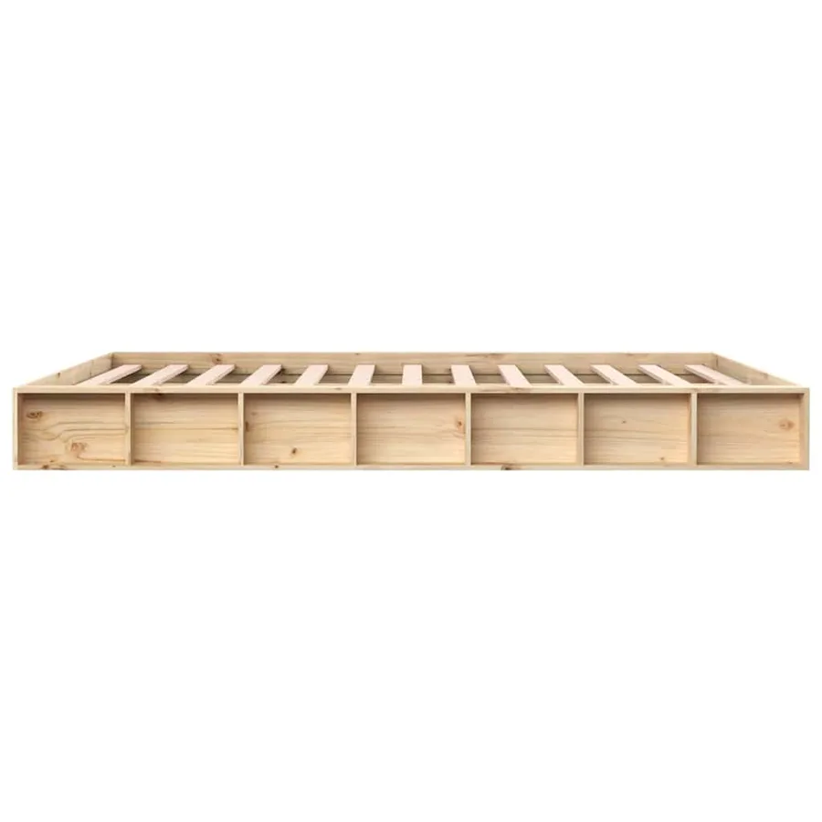 Cadre de lit sans matelas 150x200 cm bois massif - 5
