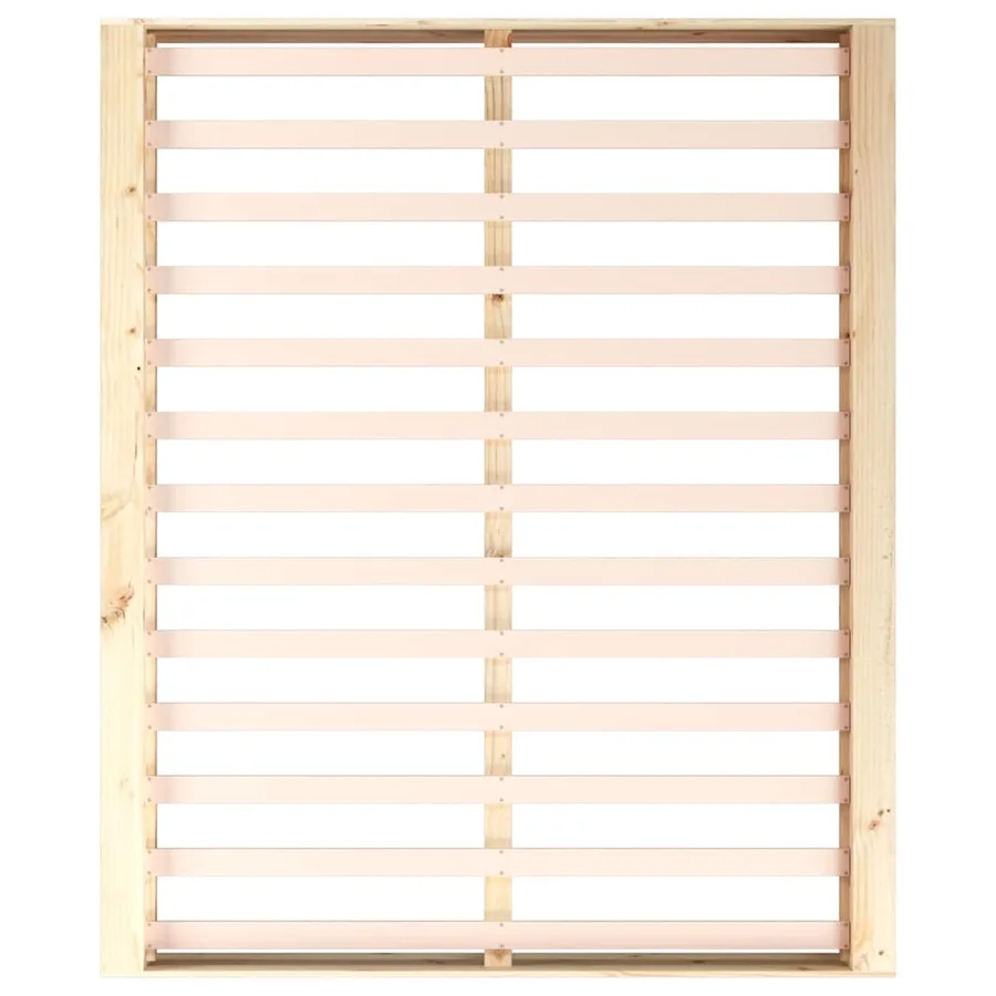 Cadre de lit sans matelas 150x200 cm bois massif - 6
