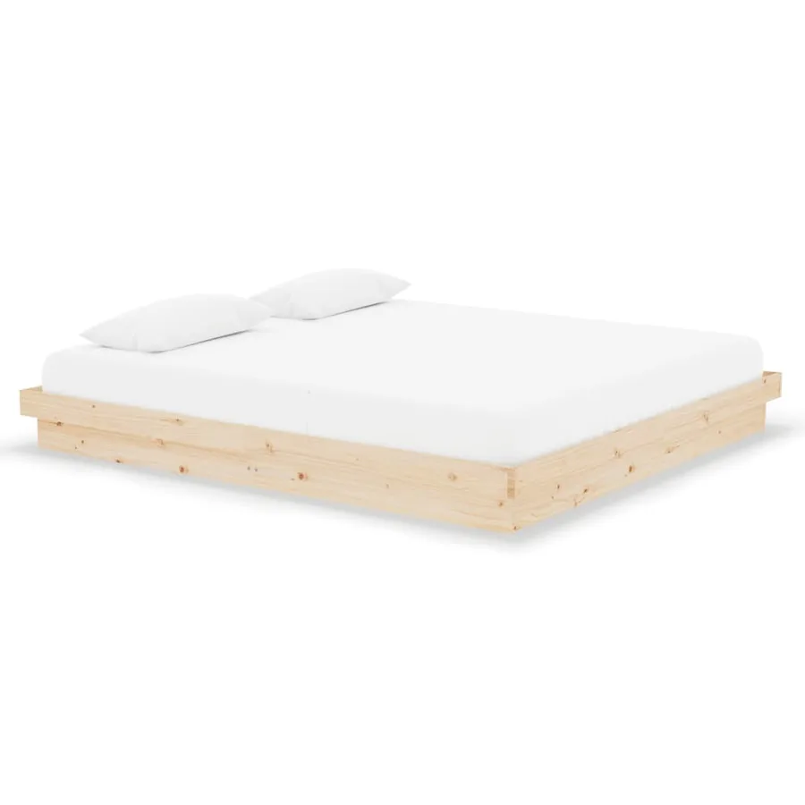 Cadre de lit sans matelas bois massif - 2
