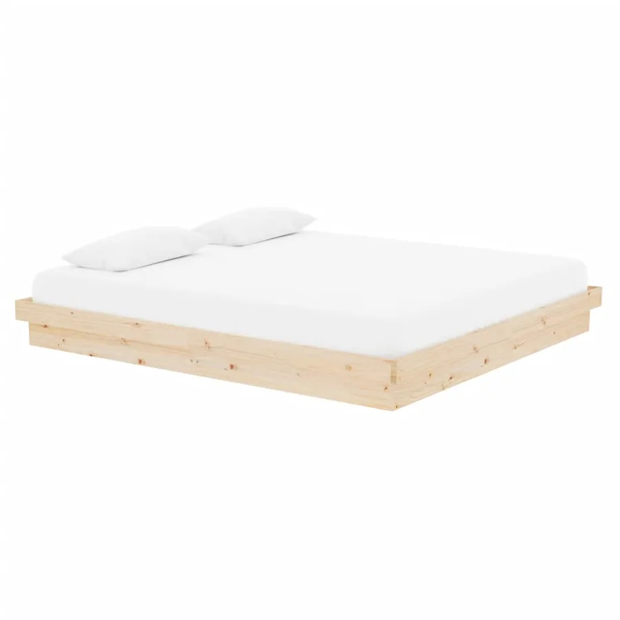 Cadre de lit sans matelas bois massif - 3