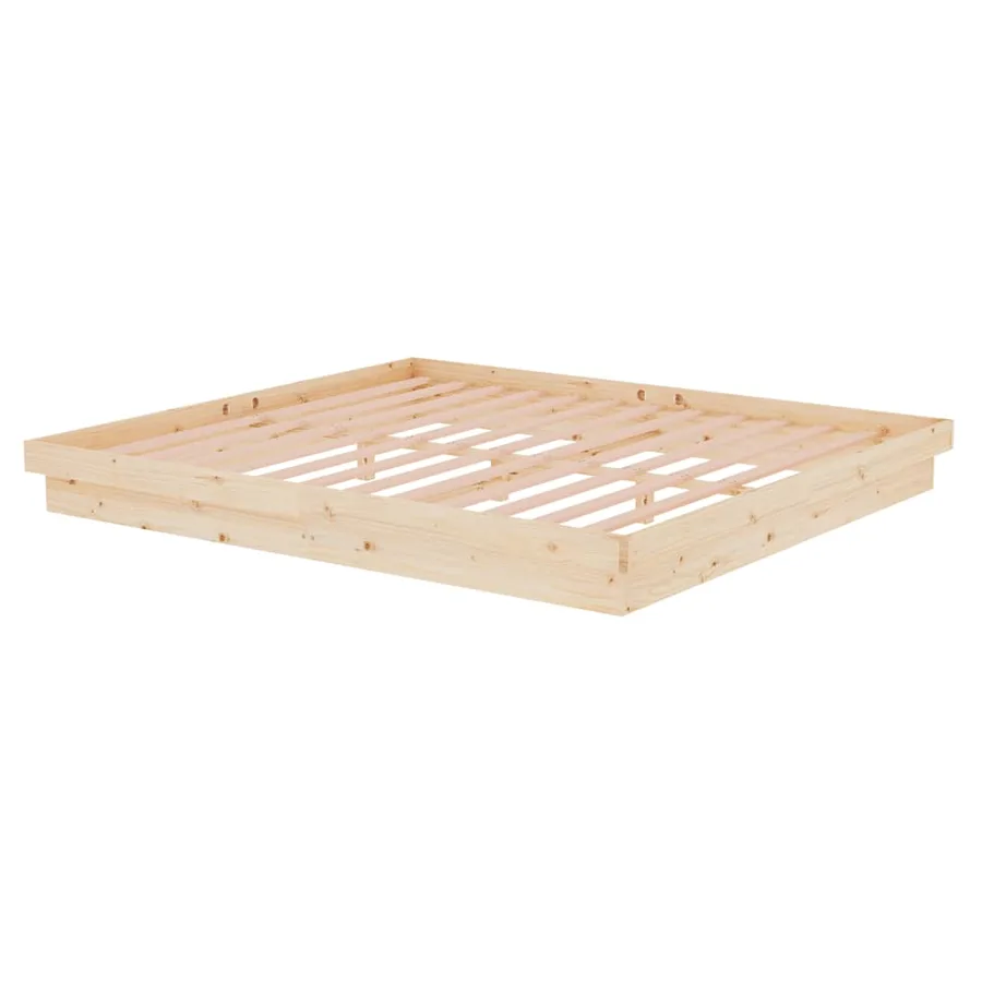 Cadre de lit sans matelas bois massif - 4