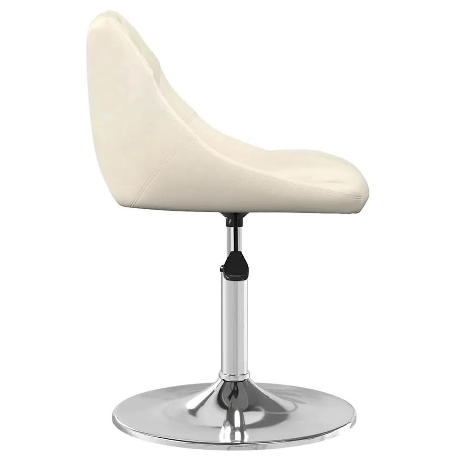 Chaises pivotantes à manger lot de 2 Crème Velours - 5