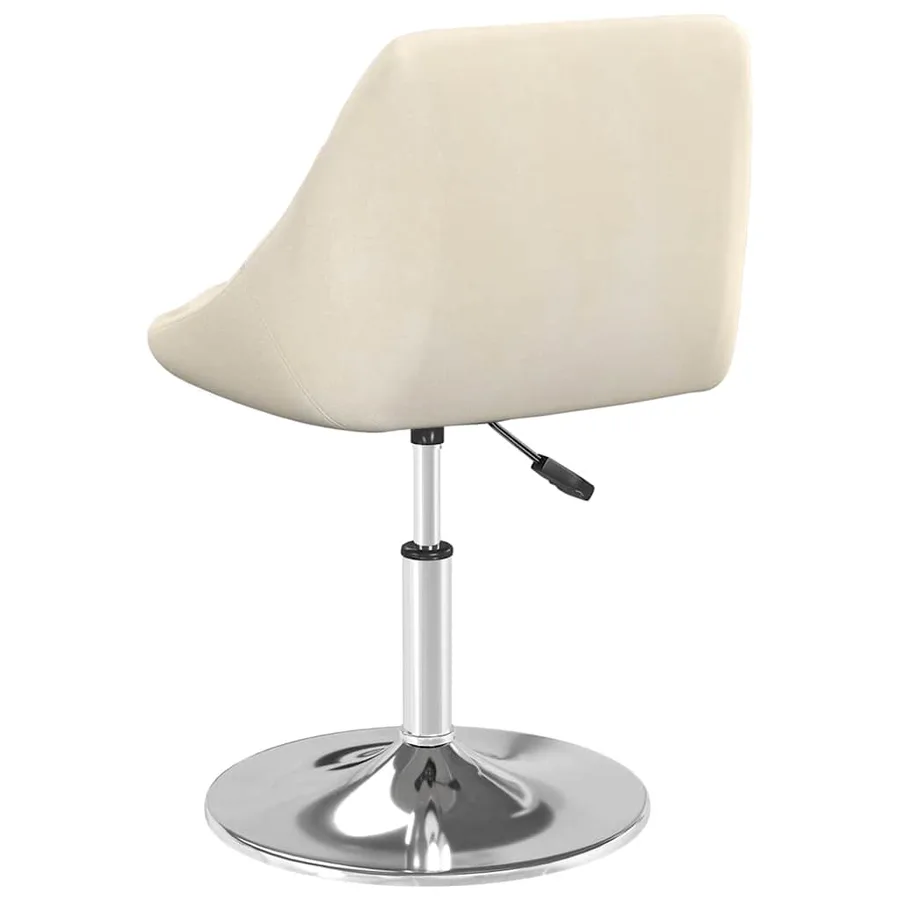 Chaises pivotantes à manger lot de 2 Crème Velours - 6