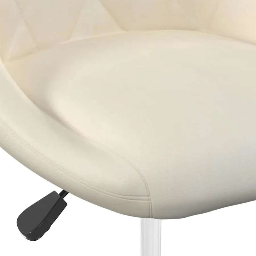 Chaises pivotantes à manger lot de 2 Crème Velours - 8