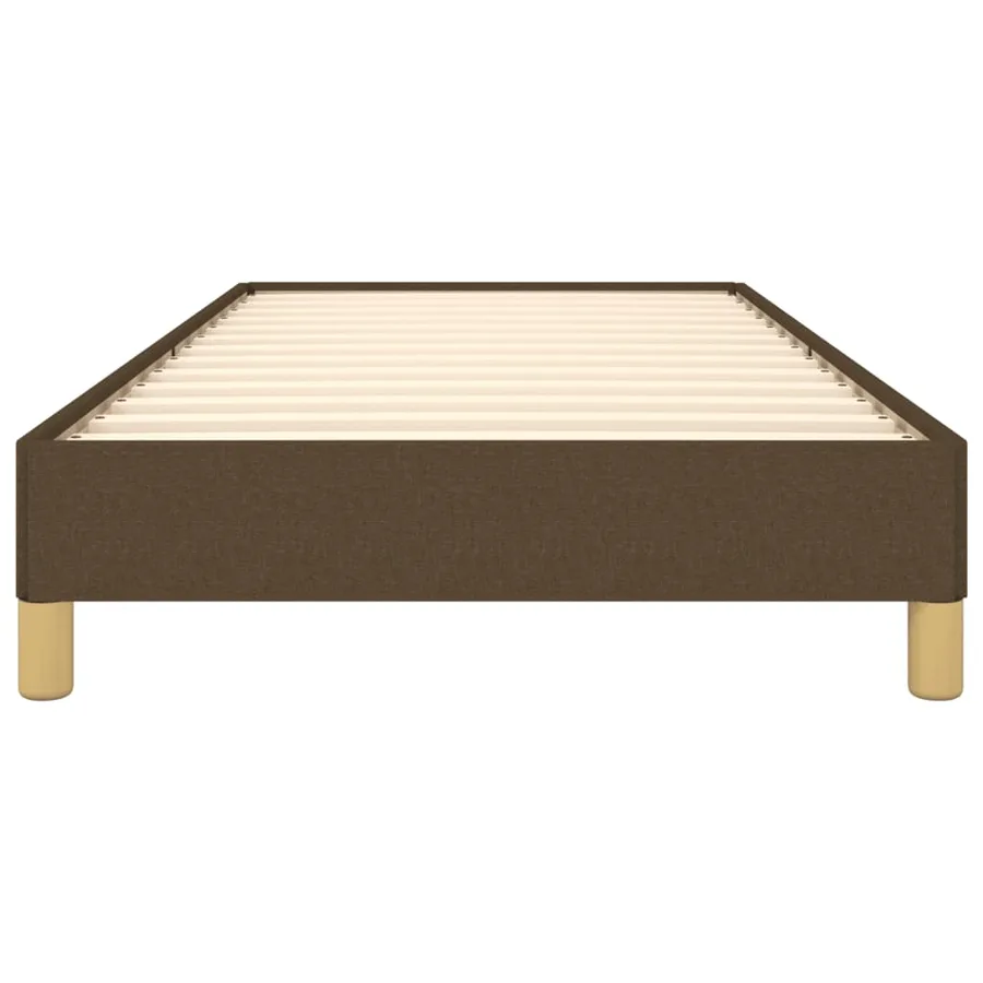 Cadre de lit sans matelas marron foncé 90x200 cm tissu - 5