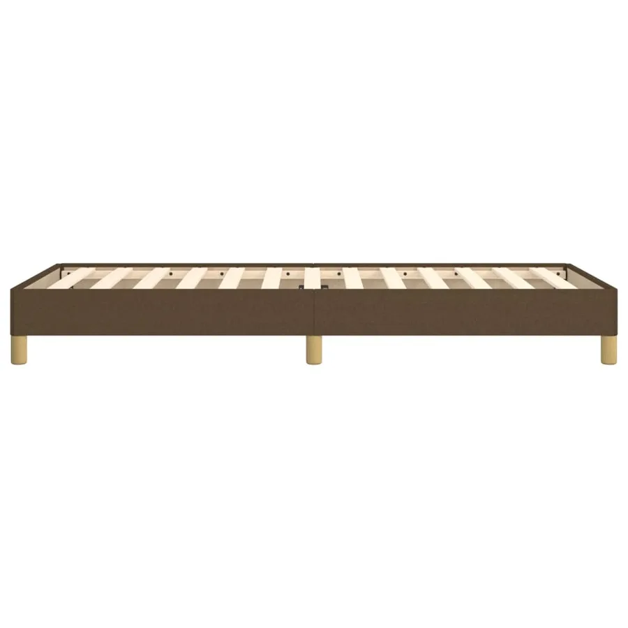 Cadre de lit sans matelas marron foncé 90x200 cm tissu - 6