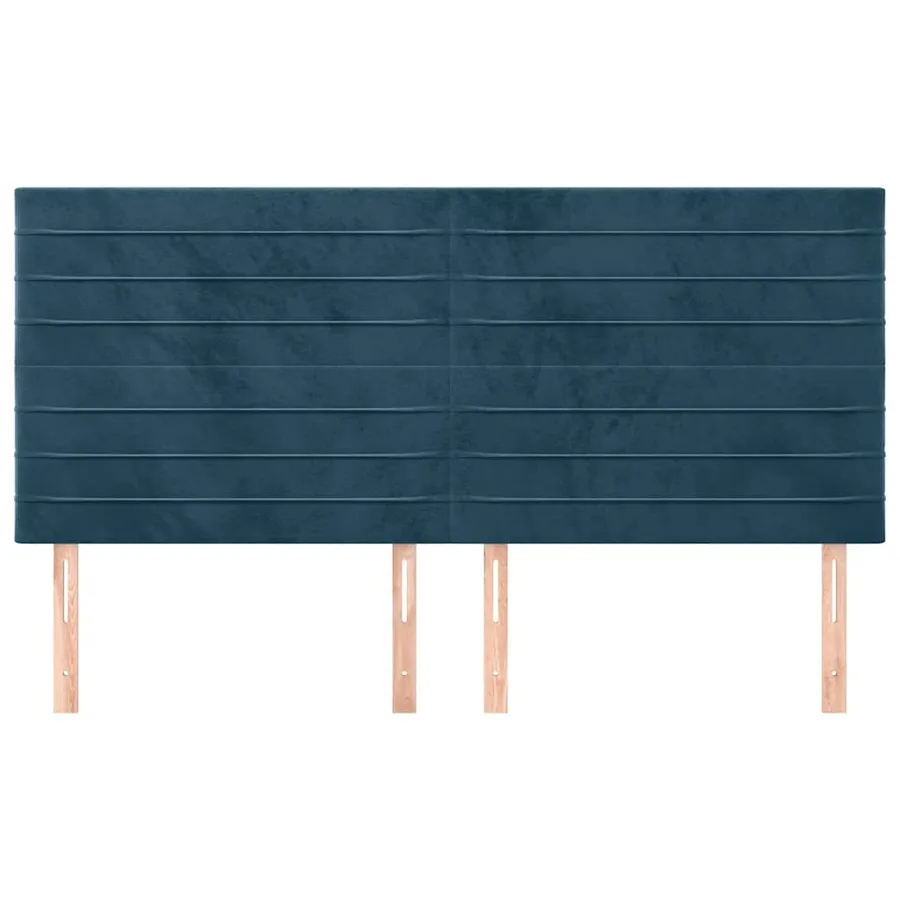 Tête de lit Bleu foncé 180 x 5 x 118/128 cm Velours - 3
