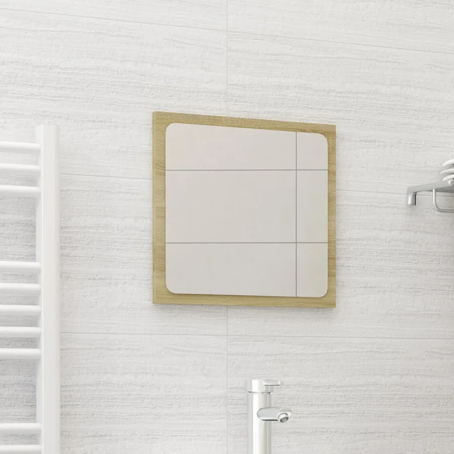 Miroir de salle de bain Chêne sonoma 40x1,5x37 cm Aggloméré