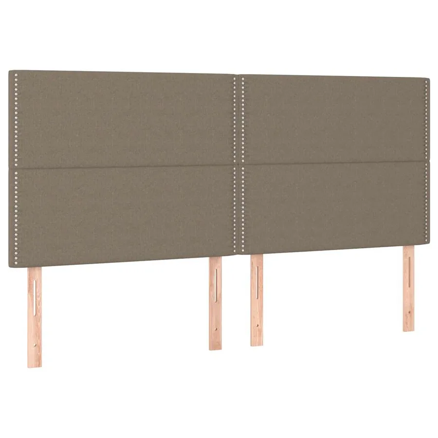 Sommier à lattes de lit et matelas et LED Taupe 180x200cm Tissu - 7