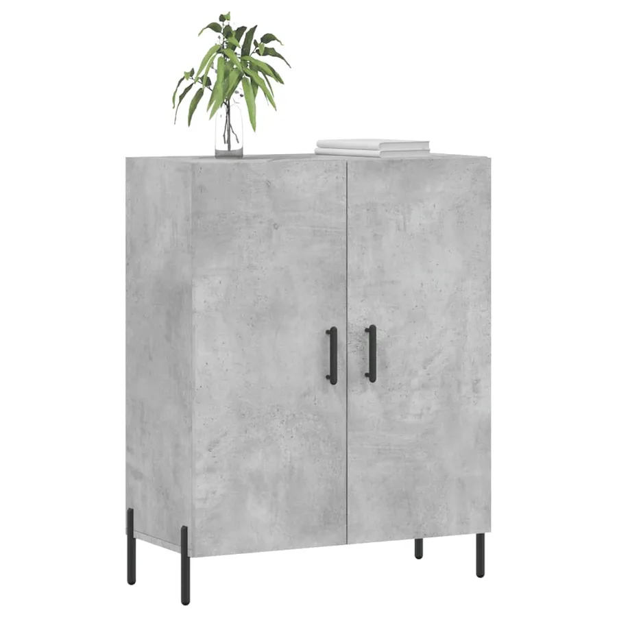 Buffet gris béton 69,5x34x90 cm bois d'ingénierie - 3