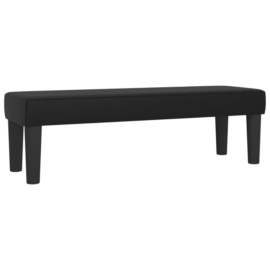 Banc Noir 100x30x30 cm Similicuir - 2