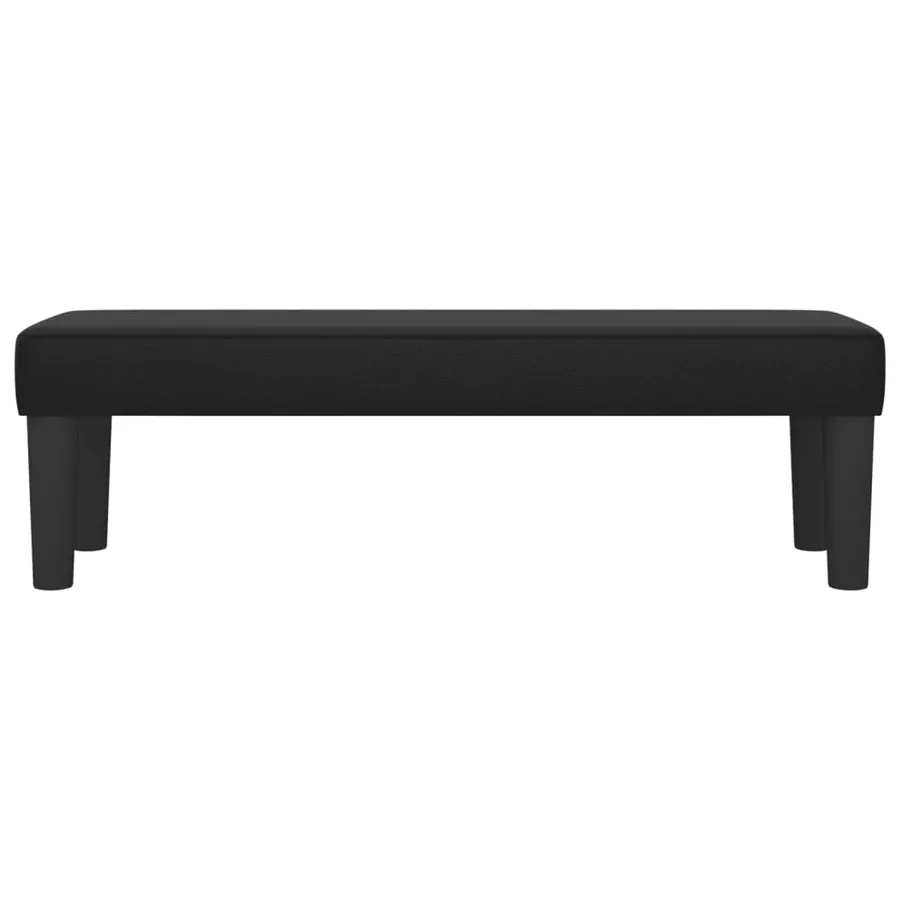 Banc Noir 100x30x30 cm Similicuir - 3
