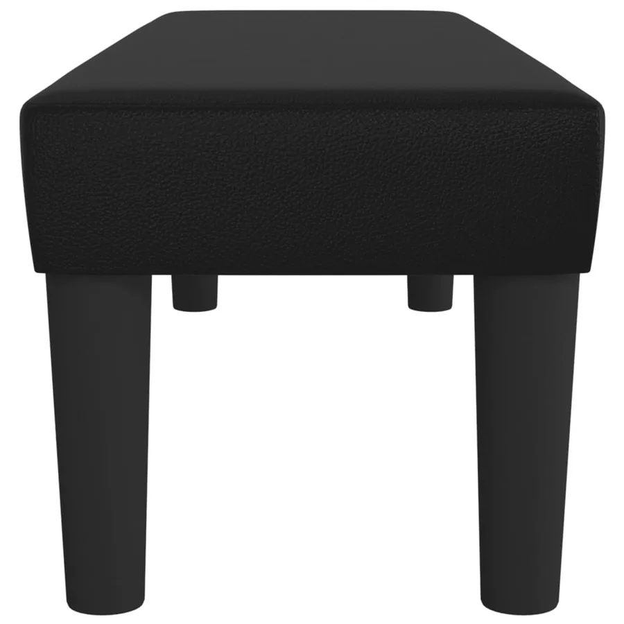 Banc Noir 100x30x30 cm Similicuir - 4