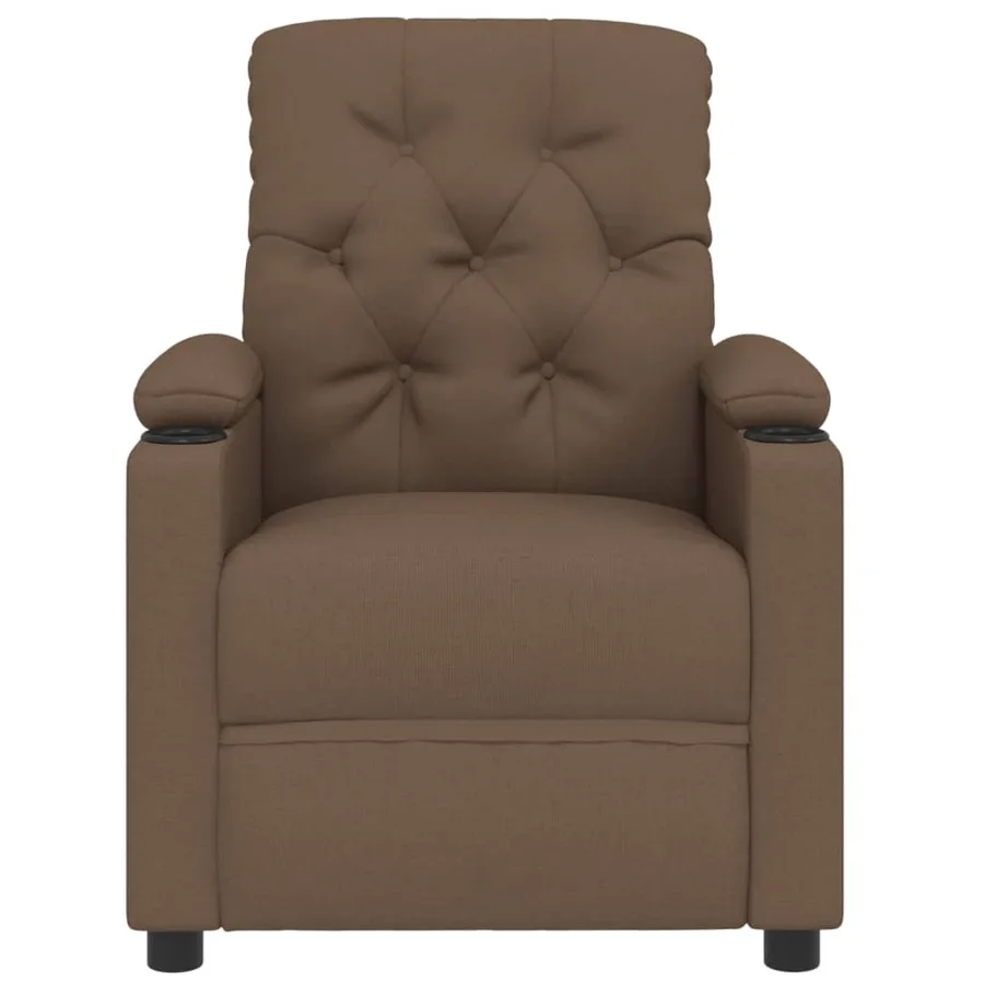 Fauteuil inclinable électrique Marron Tissu - 4