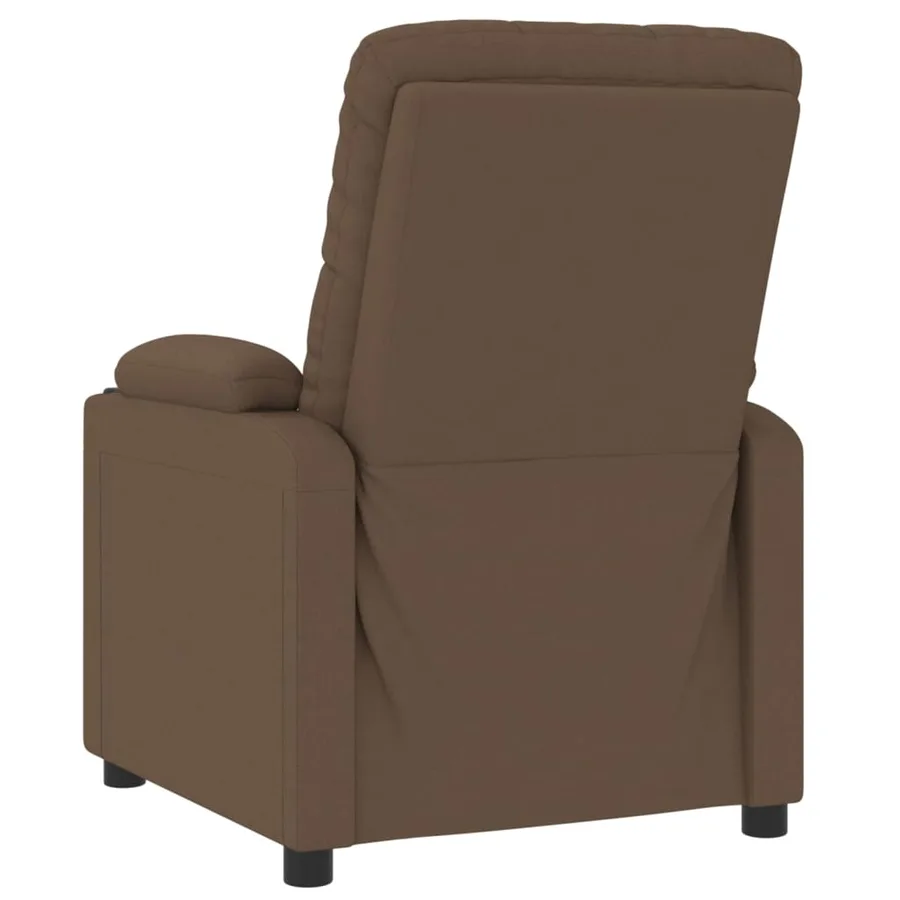 Fauteuil inclinable électrique Marron Tissu - 6