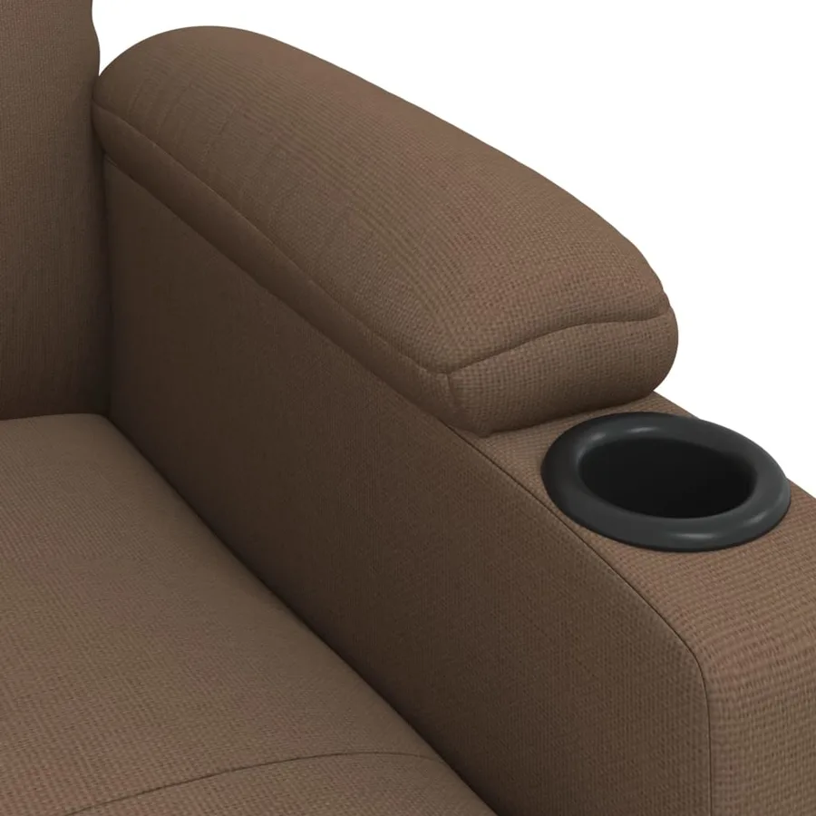 Fauteuil inclinable électrique Marron Tissu - 8