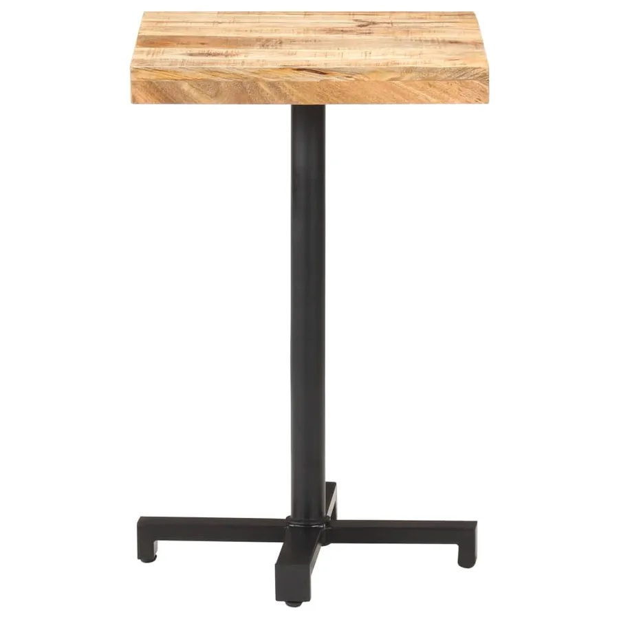 Table de bistro Carrée 50x50x75 cm Bois de manguier brut - 2