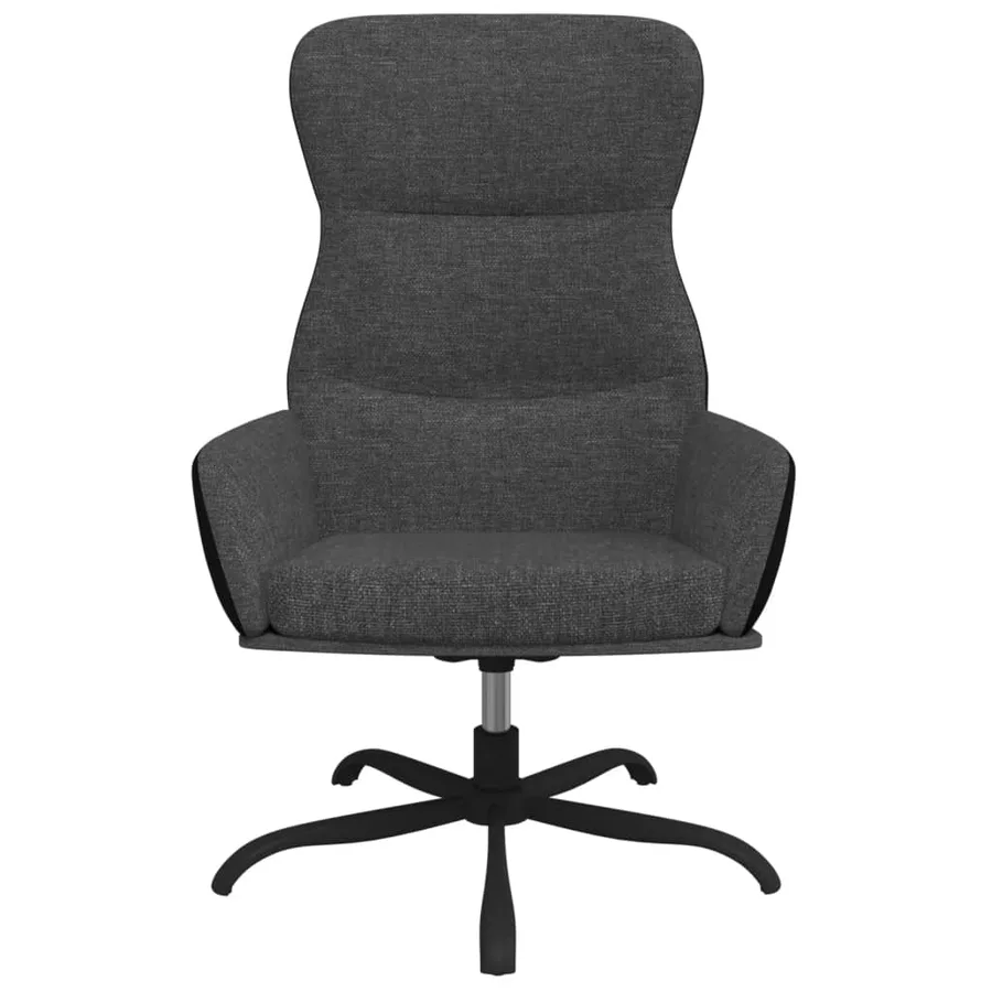 Chaise de relaxation Gris foncé Tissu - 3