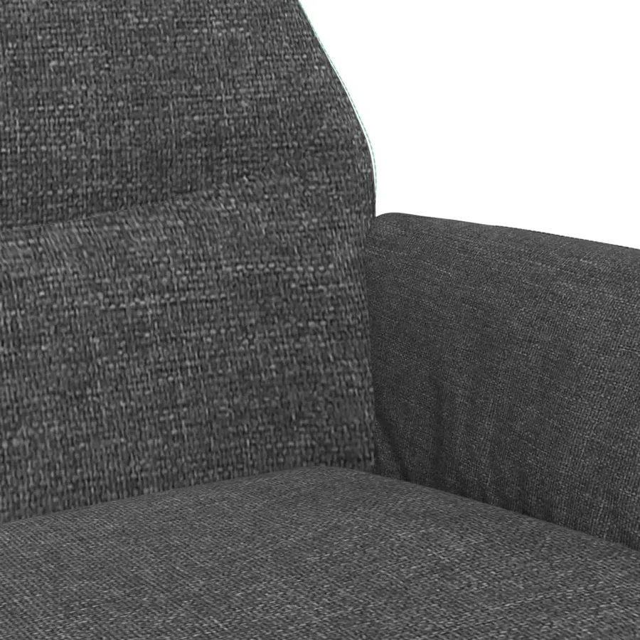 Chaise de relaxation Gris foncé Tissu - 6