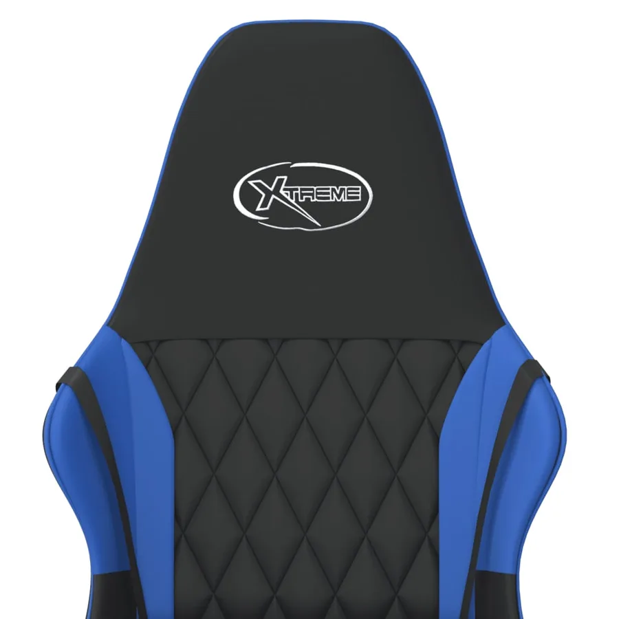 Chaise de jeu de massage Noir et bleu Similicuir - 9