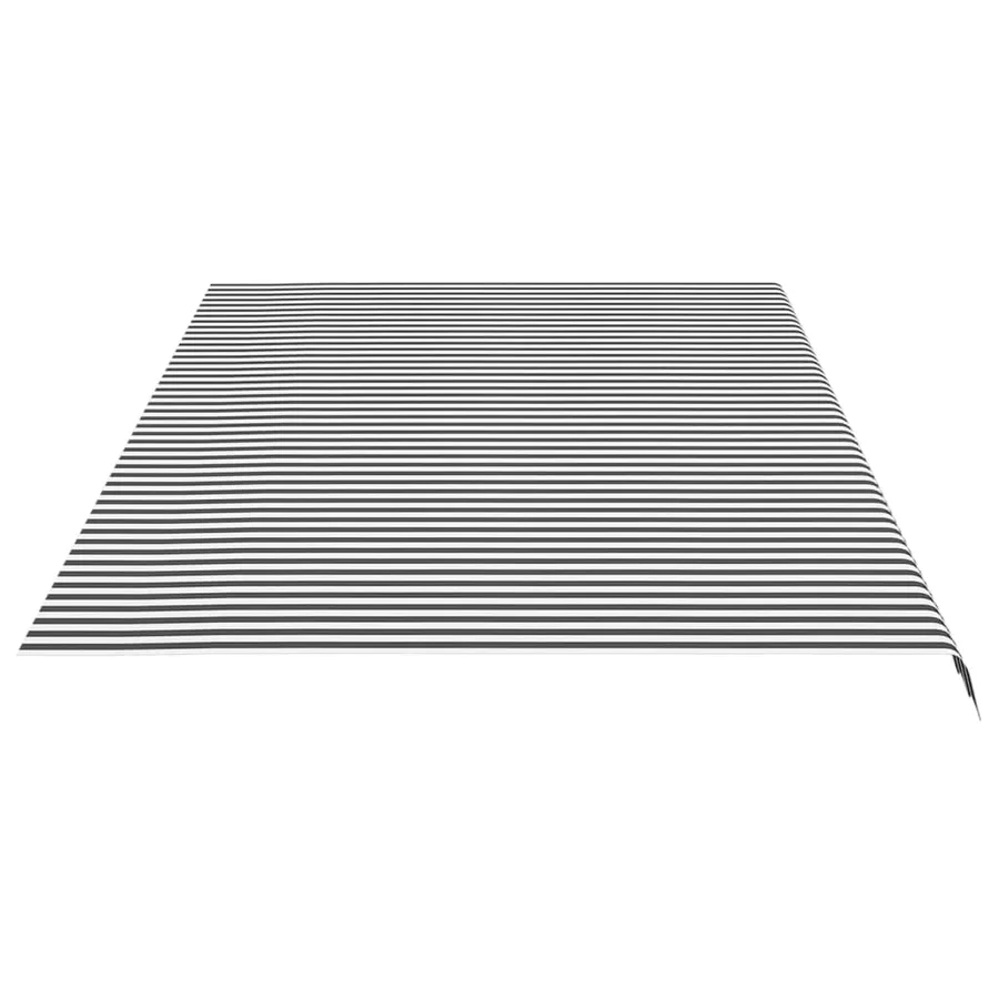 Tissu de remplacement pour auvent anthracite et blanc 6x3 m polyester - 4