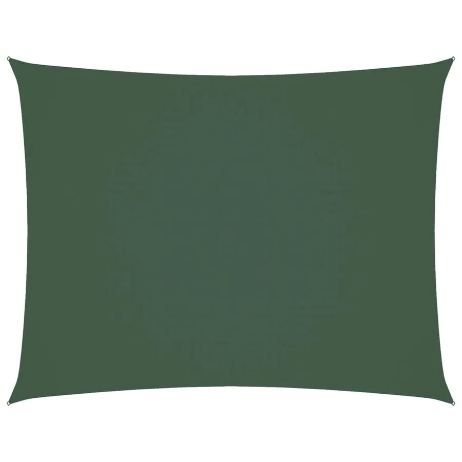 Voile de parasol tissu oxford rectangulaire 4x6 m vert foncé - 2