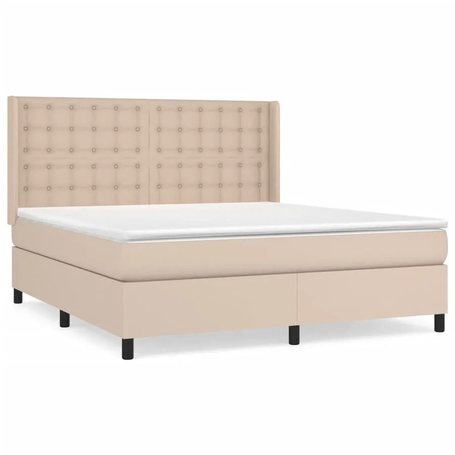 Sommier à lattes de lit avec matelas Cappuccino 160x200 cm - 2