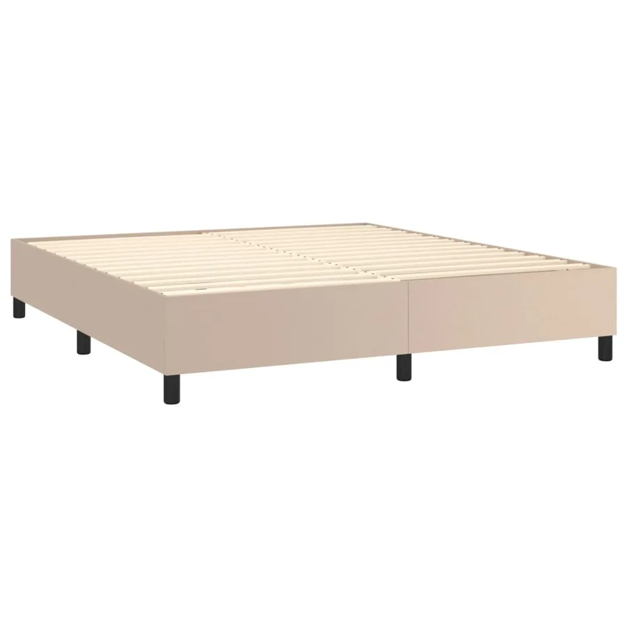 Sommier à lattes de lit avec matelas Cappuccino 160x200 cm - 4