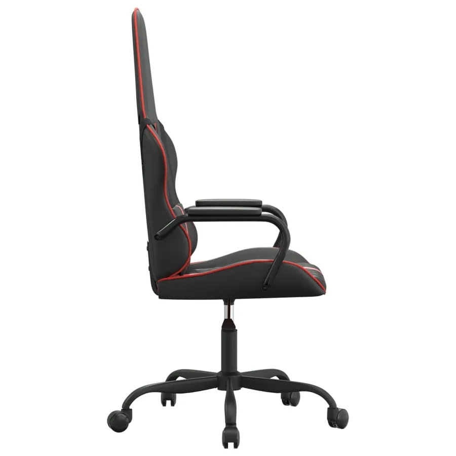 Chaise de jeu Noir et rouge Similicuir - 4