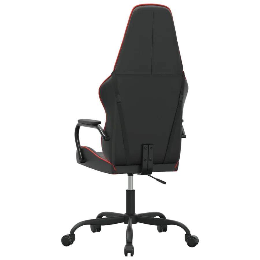 Chaise de jeu Noir et rouge Similicuir - 5