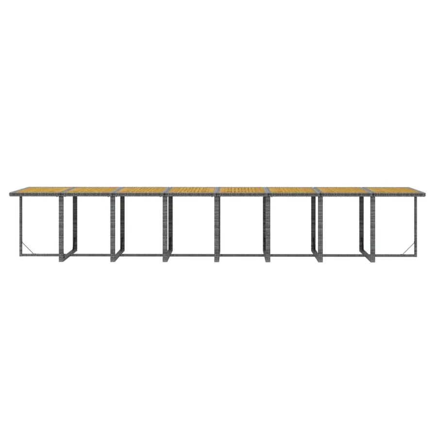 Ensemble à manger de jardin 17 pcs et coussins résine tressée - 8