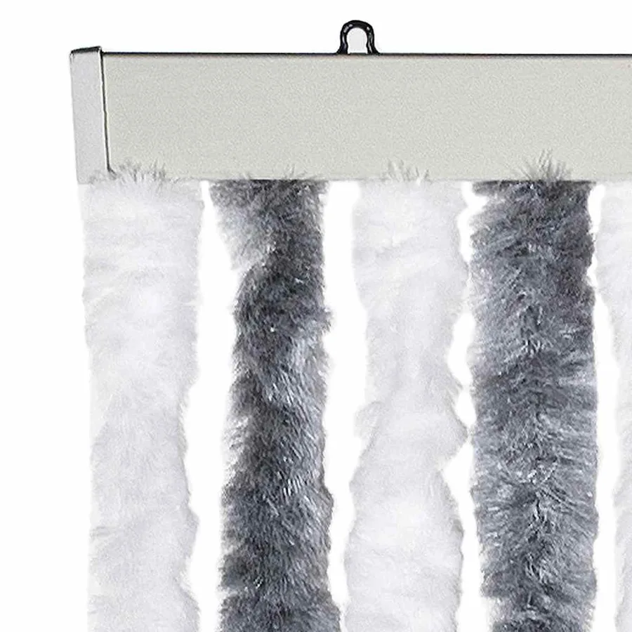 Moustiquaire gris et blanc 118x220 cm chenille - 4