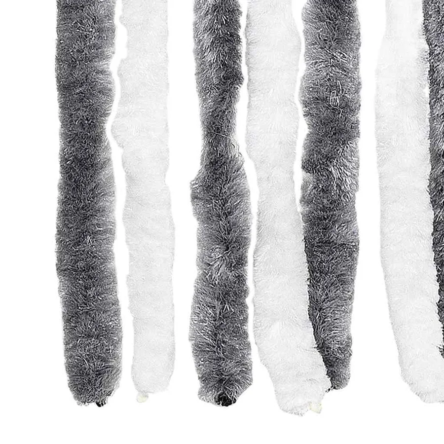 Moustiquaire gris et blanc 118x220 cm chenille - 5