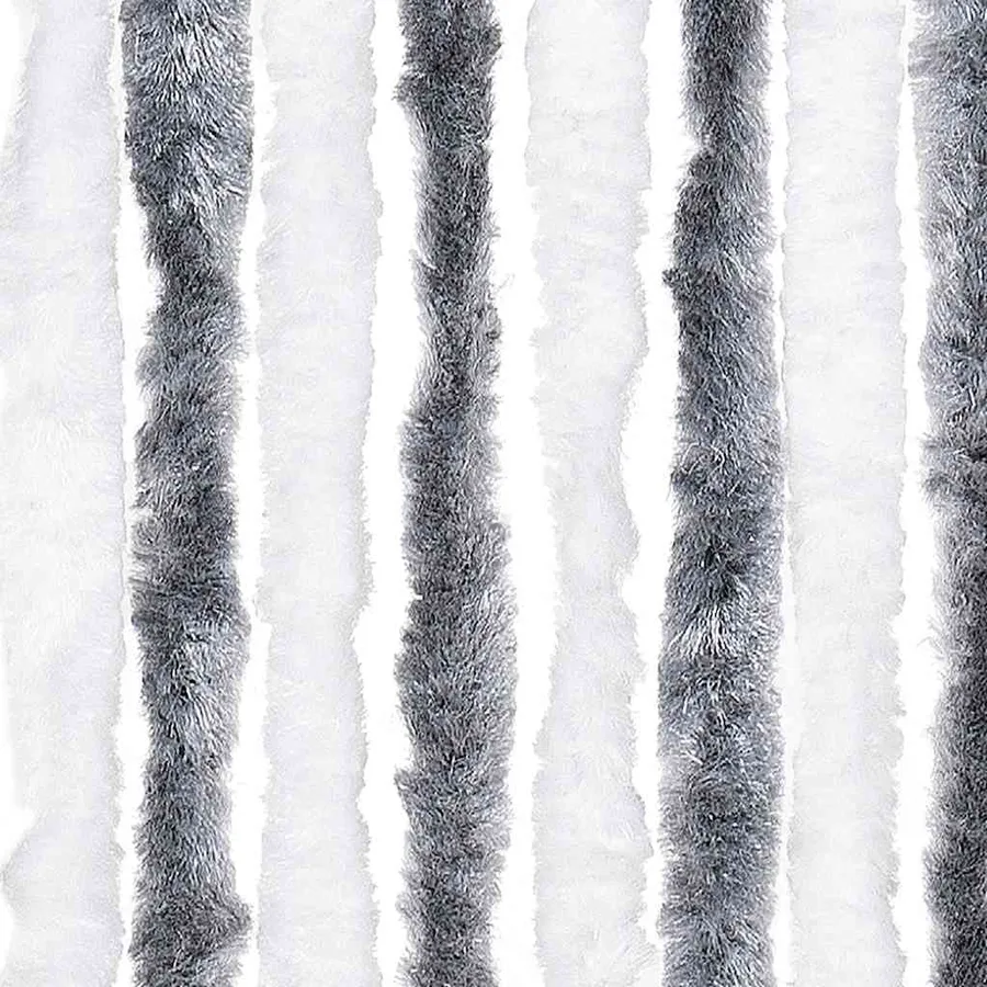 Moustiquaire gris et blanc 118x220 cm chenille - 6