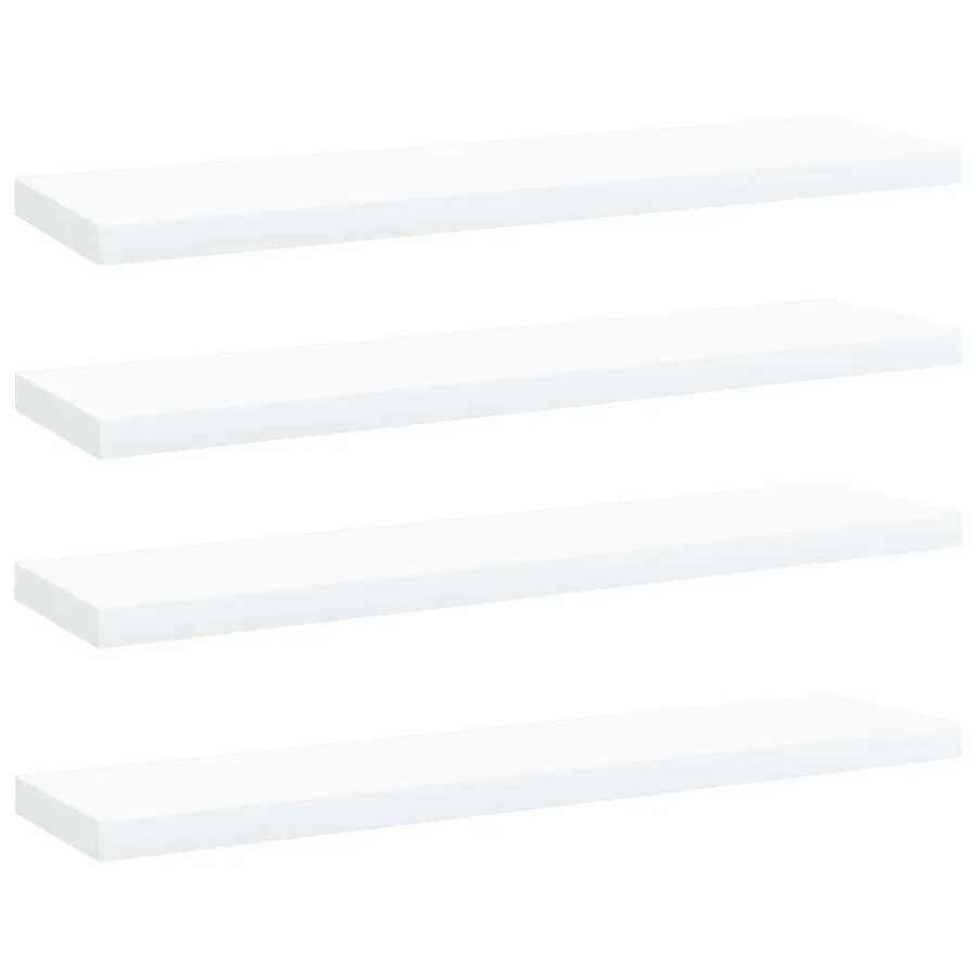 Panneaux de bibliothèque 4 pcs blanc bois d’ingénierie