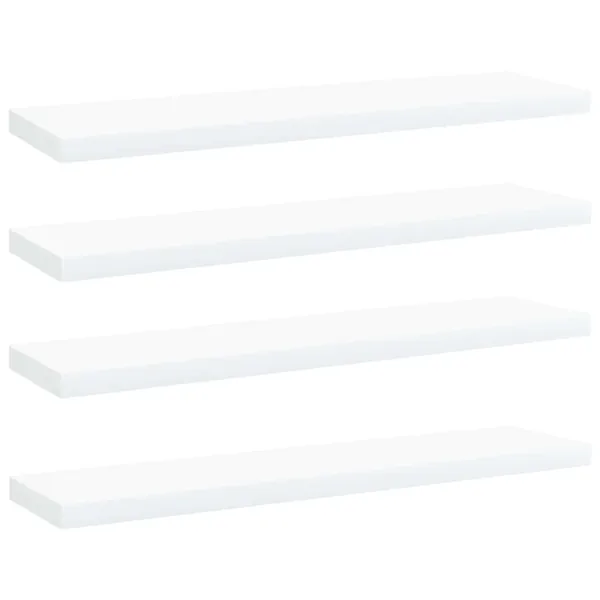 Panneaux de bibliothèque 4 pcs blanc bois d’ingénierie