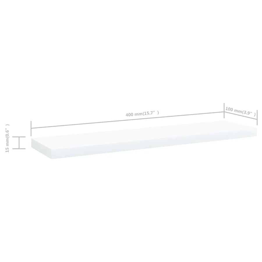 Panneaux de bibliothèque 4 pcs blanc bois d’ingénierie - 5
