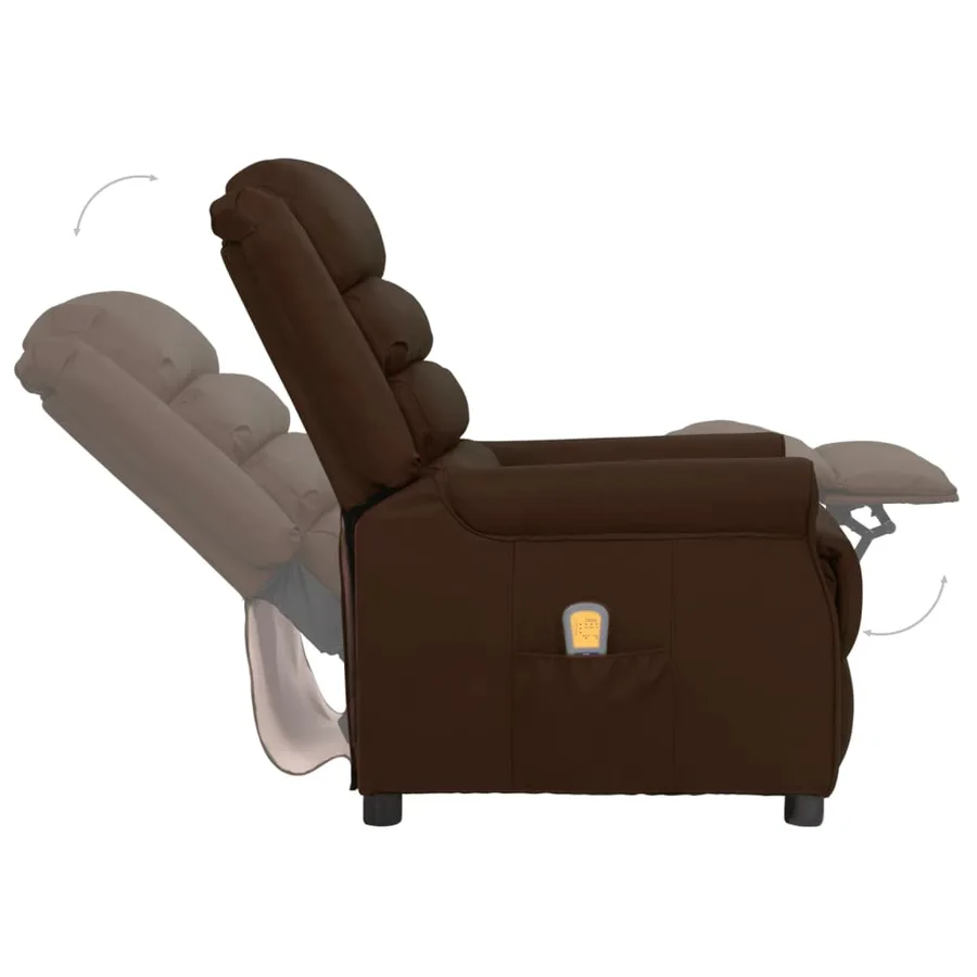 Fauteuil de massage Marron Similicuir - 5