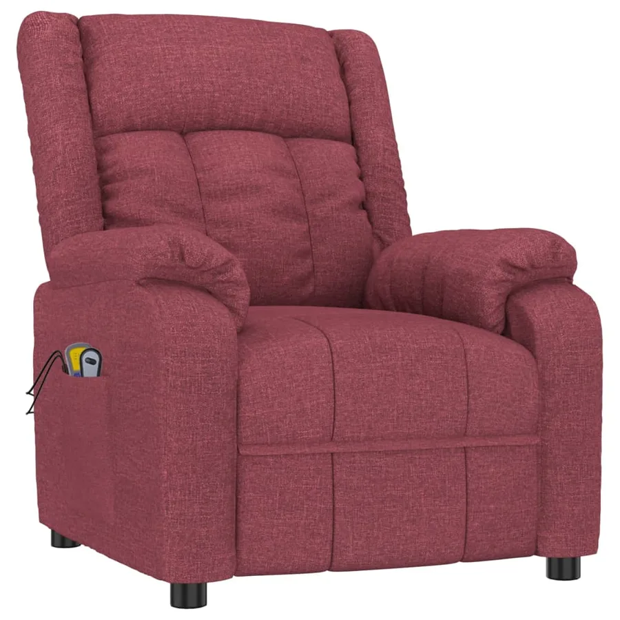 Fauteuil électrique de massage Bordeaux Tissu - 3